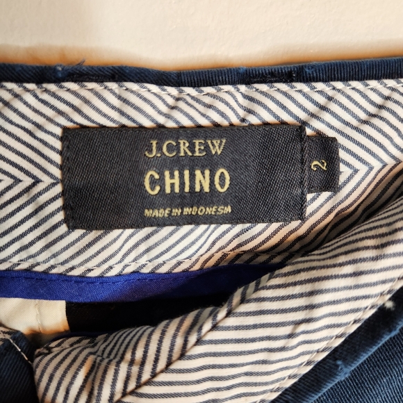J. Crew Navy Blue Chino Classic Shorts, Size 2. - Picture 2 of 5